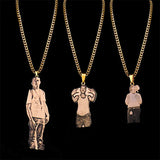 Stainless Steel Figure People Pet Photo Cat Dog Pendants Name Portrait Necklaces