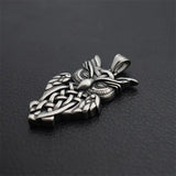 Stainless Steel Owl Pendant Necklace for Women Men