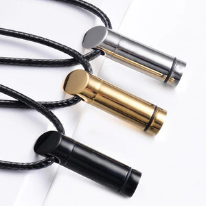 Stainless Steel Cylinder Necklace Ashes Holder Urn Jewelry
