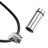 Stainless Steel Cylinder Necklace Ashes Holder Urn Jewelry