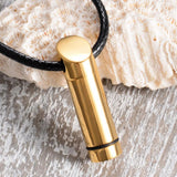 Stainless Steel Cylinder Necklace Ashes Holder Urn Jewelry