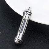 Stainless Steel Cylinder Tube Ashes Urn Pendant Jewelry