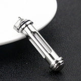 Stainless Steel Cylinder Tube Ashes Urn Pendant Jewelry