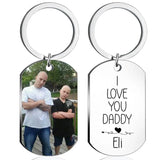 Custom Photo Keychain - Stainless Steel