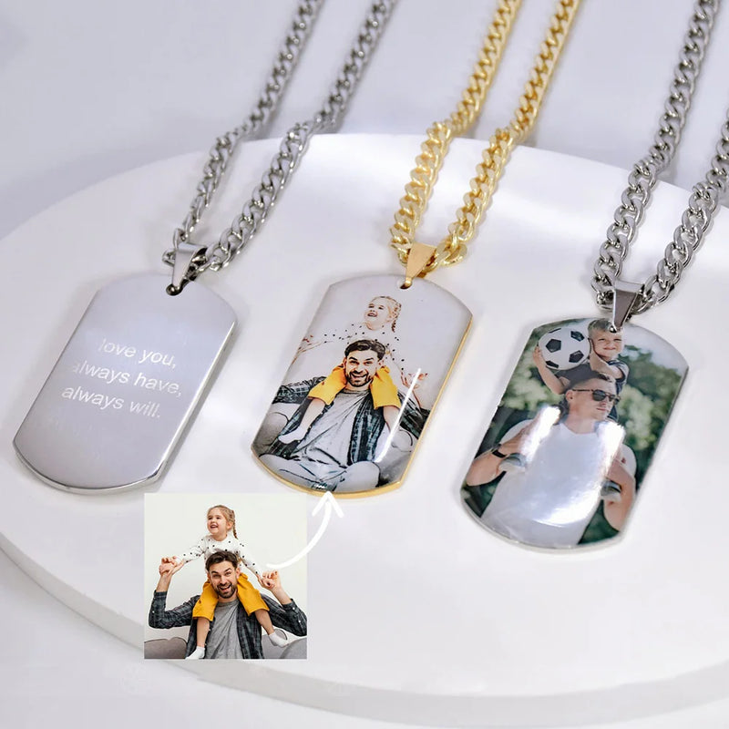 Personalized Stainless Steel Photo Keychain