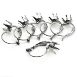 DIY French Earring Hooks 4 5 6 8 10mm Cup Settings Base Earwires Hoops Earrings