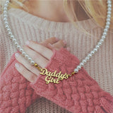 Stainless Steel Daddy's Girl Pendant Necklace Babygirl Gift