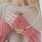 Stainless Steel Daddy's Girl Pendant Necklace Babygirl Gift
