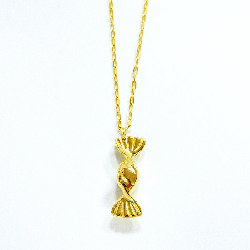 Stainless Steel Charm Pendant Necklace Golden Candy Packaging Food Gift