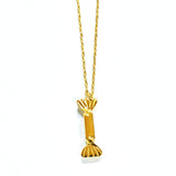 Stainless Steel Charm Pendant Necklace Golden Candy Packaging Food Gift