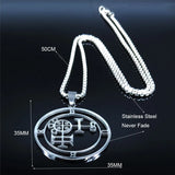 Stainless Steel Demon Seal Chain Necklace for Men/Women