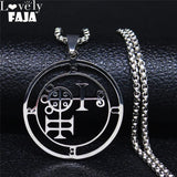 Stainless Steel Demon Seal Chain Necklace for Men/Women