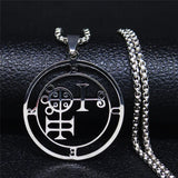 Stainless Steel Demon Seal Chain Necklace for Men/Women