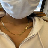 18K Plated Name Necklace with Chain