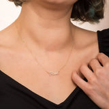 Stainless Steel Diamond Script Name Necklace, Personalized Initials Gift