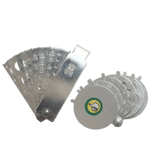Stainless Steel Gem Fan Gauge Stone Measuring Tool