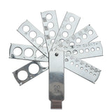 Stainless Steel Gem Fan Gauge Stone Measuring Tool