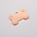10pcs Stainless Steel Dog Bone Charm Blank for Engraving - Mirror Polished