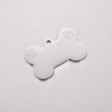 10pcs Stainless Steel Dog Bone Charm Blank for Engraving - Mirror Polished