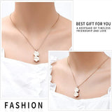 Stainless Steel Double Dog Paw Print Memorial Urn Necklace for Pet Ashes