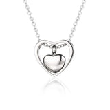 Heart Cremation Urn Necklace Keepsake Jewelry - 4 Colors