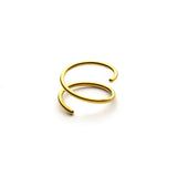 Spiral Nose Ring Hoop Stainless Steel Double Nose Piercing Jewelry