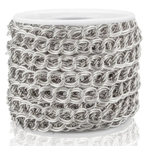 Stainless Steel Double Side Chain for Jewelry Making Men Women