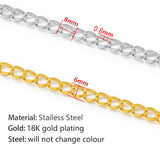 Stainless Steel Double Side Chain for Jewelry Making Men Women