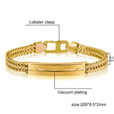 Stainless Steel Double-row Chain Bend Piece Bracelet Unisex Jewelry