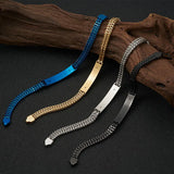 Stainless Steel Double-row Chain Bend Piece Bracelet Unisex Jewelry