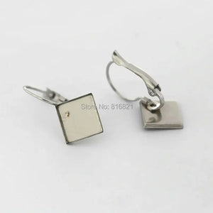 Stainless Steel Ear Clip Wire Hook Earrings Settings