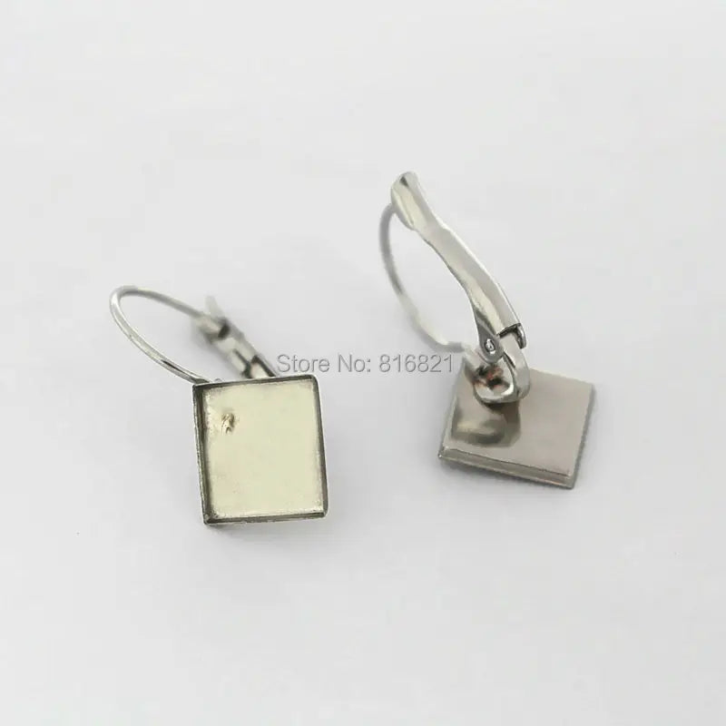 Stainless Steel Ear Clip Wire Hook Earrings Settings