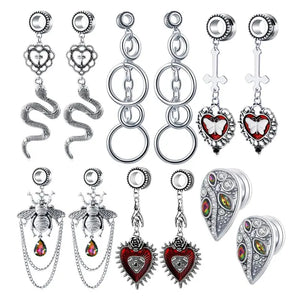 Stainless Steel Ear Piercing Plugs Tunnels 6-25mm