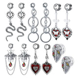 Stainless Steel Ear Piercing Plugs Tunnels 6-25mm