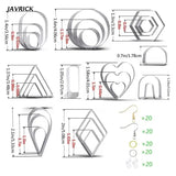 Stainless Steel Earring Cutter Set with 138 Pcs Polymer Clay Cutters