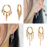 Women's Stainless Steel Round Star Heart Smiley Drop Earrings