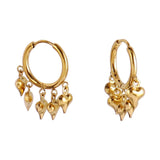 Women's Stainless Steel Round Star Heart Smiley Drop Earrings