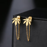 Stainless Steel Earrings Cross Geometric Element Stars Heart Tassel
