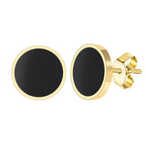 Round Stainless Steel Stud Earrings for Women
