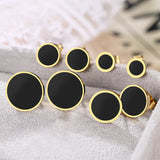 Round Stainless Steel Stud Earrings for Women