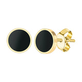 Round Stainless Steel Stud Earrings for Women
