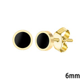 Round Stainless Steel Stud Earrings for Women