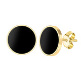 Round Stainless Steel Stud Earrings for Women