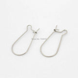 Stainless Steel Earrings Bases Wire Hook Earwires Findings 200 pieces/lot