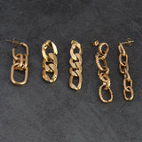 Geometric Chain Earrings Stainless Steel Drop Earrings