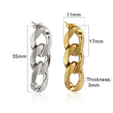Geometric Chain Earrings Stainless Steel Drop Earrings