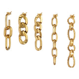 Geometric Chain Earrings Stainless Steel Drop Earrings