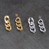 Geometric Chain Earrings Stainless Steel Drop Earrings