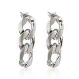 Geometric Chain Earrings Stainless Steel Drop Earrings
