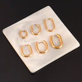 Geometric Circle Pendant Earring Hoop Earrings